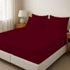 1000 Thread Count Split Sheet Set 5 Piece Split Queen Sheets for Adjustable Beds 100% Egyptian Cotton 15" Deep Pocket Adjustable Bed Sheets Split Queen Size - Burgundy Solid view 3