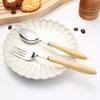 Wood Silverware Set for 6 Luxury Fine Wooden Handle Flatware Set 24 Pieces Elegant Tableware Set 18/10 Stainless Steel Cutlery Set Utensil Sets for Home Restaurant Dishwasher Safe Mirror Finish view 4
