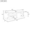 DESIGNER97 Storage Bench with 4 Doors and Adjustable Shelves, Shoe Bench with Removable Cushion for Living Room, Entryway 42.7" L x 16" W x 17.4" H (White) view 2