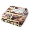 Xswzaqolk Custom Blankets with Picture Text Design Your Own Personalized Flannel Throw Blankets for Birthday Christmas Halloween Fathers Mothers Valentines Day Gift, 8 Photos Style2, 50"x60" view 3
