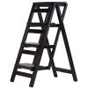 Creative Ladder and Chair Multi-Functional Folding Ladder and Chair Indoor Ascending Ladder and Chair Solid Wood Four-Layer Ladder Stool Household Multi-Purpose Ladder Stool Sturdy and Durable Strong view 1