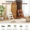 Creative Ladder and Chair Multi-Functional Folding Ladder and Chair Indoor Ascending Ladder and Chair Solid Wood Four-Layer Ladder Stool Household Multi-Purpose Ladder Stool Sturdy and Durable Strong view 2