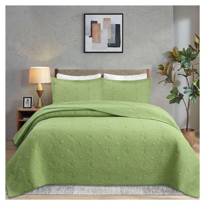 Bed, Soft Bedspread Quilts 3-Piece Set Bedspread on The Bed Plush Embroidered Bed Cover King Queen Size Coverlet