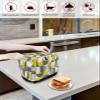 4 Slice Toaster Cover Dustproof Kitchen Small Appliance Cover Abstract Colorful Medieval Nordic Style Circular Pattern Dust Cover Bread Machine Cover Protector with Loop for Standard 4 Slice Toasters view 4