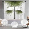 Abstract Sage Green Floral Swag Curtains Valance Tier Set, Rod Pocket Curtain Drapes for Bedroom Kitchen Curtains Over Sink 3 Piece Set Minimalism Art Watercolor Printed Swag Valances 24 inches Tiers view 3