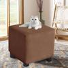 ZEaink Ottoman Cover Square 40 x 40cmx16inch,Stretch Velvet Square Ottoman Slipcover Washable Square Storage Ottoman Foot Stool Cover with Elastic Bottom (Color : #11, Size : 75x75cm/30x30in) view 2