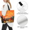 GTEVUTS Country Starry Oil Painting Grocery Tote Bag with Handles Pocket-Aesthetic Large Beach Tote Shoulder Bag -Reusable Heavy Duty Shopping Bag for Travel Outdoor Work (with Zipper Coin Purse) view 3