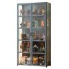 4/5 Tier Display Cabinet, Display Cabinet with Acrylic Cabinet Door, Bamboo Storage Cabinet or Figures, Curio, Collection Display, Floor Standing Display Case for Home/Office ( Size : 161*33*82cm/63.4 view 1
