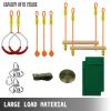 Popular Sports Ninja Line 36ft Monkey Bar Kit with 7 Hanging Obstacles Slackers Safety Clips Durable Material for Park Anyplace (Color : 56ft) (56ft) view 3