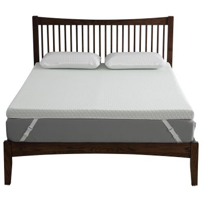 Gyabnw Mattress Topper - 2-Inch Memory Foam, Bamboo Cover, Cooling, Pressure Relief, CertiPUR-US Certified