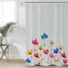 Double Love Spring Summer FloralBathroom Curtain 78 Inch Shower Curtain with Hooks, Waterproof Polyester Bath Curtain Washable Bathtub Curtain Farmhouse Wildflower Herb 72''x 78'' view 1