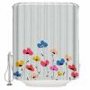 Double Love Spring Summer FloralBathroom Curtain 78 Inch Shower Curtain with Hooks, Waterproof Polyester Bath Curtain Washable Bathtub Curtain Farmhouse Wildflower Herb 72''x 78'' view 3