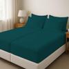 1000 Thread Count Split Sheet Set 5 Piece Split King Sheets for Adjustable Beds 100% Egyptian Cotton 21" Deep Pocket Adjustable Bed Sheets Split King Size - Teal Solid view 3