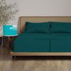 1000 Thread Count Split Sheet Set 5 Piece Split King Sheets for Adjustable Beds 100% Egyptian Cotton 21" Deep Pocket Adjustable Bed Sheets Split King Size - Teal Solid view 4