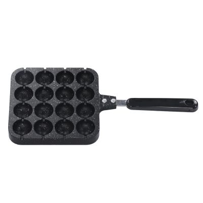 flexman Takoyaki Maker Baking Pan, 16 Holes Octopus Meatballs Pan, Durable Aluminum Alloy Takoyaki Baking Mould Tray for Home Kitchen Baking Cooking