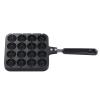 flexman Takoyaki Maker Baking Pan, 16 Holes Octopus Meatballs Pan, Durable Aluminum Alloy Takoyaki Baking Mould Tray for Home Kitchen Baking Cooking view 1