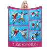 Xswzaqolk Personalized Blanket with Picture Soft Warm Custom Throw Blankets Add Logo Name Any Text as Birthday Valentines Fathers, 5 Photos Style2, 51"x80" view 1