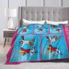 Xswzaqolk Personalized Blanket with Picture Soft Warm Custom Throw Blankets Add Logo Name Any Text as Birthday Valentines Fathers, 5 Photos Style2, 51"x80" view 4
