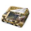 Xswzaqolk Custom Blankets with Picture Text Design Your Own Personalized Flannel Throw Blankets for Birthday Christmas Halloween Fathers Mothers Valentines Day Gift, 7 Photos, 71"x91" view 3