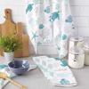 Kewadony Turquoise Coastal Kitchen Towels 4 Pack Dish Towels for Kitchen, Nautical Summer Beach Coral Sea Turtle Absorbent Microfiber Hand Towels for Bathroom, Soft Tea Towels Bar Towels, 18 x 28 Inch view 3