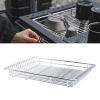 Dish Drying Rack,Dish Drainer for Kitchen Counter,Draining Mesh Tray for Table Stainless Steel Dish Drying Rack Sink Drainage Basket for Home Outdoor Camping view 4