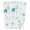 Kewadony Turquoise Coastal Kitchen Towels 2 Pack Dish Towels for Kitchen, Nautical Summer Beach Coral Sea Turtle Absorbent Microfiber Hand Towels for Bathroom, Soft Tea Towels Bar Towels, 18 x 28 Inch view 1