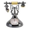 Retro Telephone Alarm Clock, Old Fashioned Royal Style Telephone Clock Antique Telephone Table Clock Model for Home Decorations (black) view 1