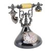 Retro Telephone Alarm Clock, Old Fashioned Royal Style Telephone Clock Antique Telephone Table Clock Model for Home Decorations (black) view 4