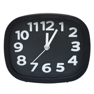 ulafbwur Alarm Clocks for Bedrooms Desk Clock Operated Non-Ticking Plastic Small Bedside Analog Alarm Clock Household Supplies Alarm Clock Bedroom Must Haves