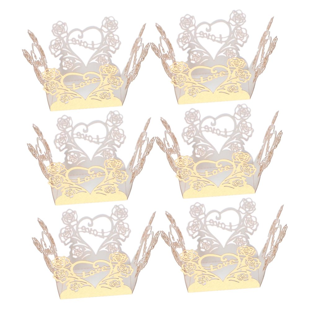 HOLIDYOYO 50pcs Hollow Chocolate Wrappers for Party Candy Decoration Elegant Flower Design Safe Material for Weddings Birthdays and Events for and Confections