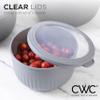 COOK WITH COLOR Prep Bowls with Lids- Wide and Deep Nesting Plastic Small Mixing Bowl Set with Lids, 12 Piece Set - Deep Bowls, Black/White view 4