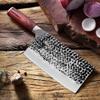 MAYiT Meat Cleaver Knife, 8inch High carbon stainless steel knife hand forged butcher slaughter knife Kitchen Knife Ultra Sharp Home Cleaver view 3