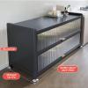 CHBMZ Metal Table Prep Table, Kitchen Island with Storage, with Flip Door, Kitchen Work Table, for Restaurant, Business, Warehouse, Home, Kitchen, Garage (Size : 85x44x80cm/33x17x31in) view 2