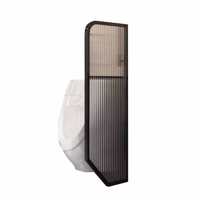 LXHELIVERY Men's Public Toilet Partition, Wall-Mounted Screen Toilet Partition, Urinal Privacy Protection Screen, for Schools/Shopping Malls,Hotel 1PCS (Color : Black, Size : 47X15.7IN)