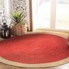 DecorAvenue Handmade Braided Jute Collection Classic Quality Made Natural Hand Woven with Solid Color view 1