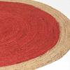 DecorAvenue Handmade Braided Jute Collection Classic Quality Made Natural Hand Woven with Solid Color view 2