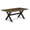 HomeStock Elegant 9-Piece Dining Set - Rectangular Table8 Parson Chairs - MahoganyLight Tan Finish view 2