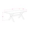 HomeStock Elegant 9-Piece Dining Set - Rectangular Table8 Parson Chairs - MahoganyLight Tan Finish view 4