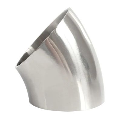 Sanitary clamp 19mm/25mm/32mm/38mm/45mm/51mm/63mm/76mm/102/108mm OD SS304 Stainless Steel Sanitary Weld 45 Degree Elbow Pipe Fitting Homebrew Home brewing (Size : 51mm x 1.5mm)