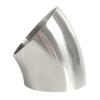 Sanitary clamp 19mm/25mm/32mm/38mm/45mm/51mm/63mm/76mm/102/108mm OD SS304 Stainless Steel Sanitary Weld 45 Degree Elbow Pipe Fitting Homebrew Home brewing (Size : 51mm x 1.5mm) view 1