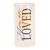 Elanze Designs You are Loved - Black/Clear 8 x 4 Inch Glass Votive Candle Holder view 1
