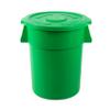 PRO&Family 55 Gallon Trash Can with Lid Round Ingredient Storage Containers Recycling Bin Kitchen Garbage Can Office Garbage Can Trash Barrel Plastic Barrel Yard Waste Bin Outdoor Trashcan (4, Green) view 2