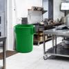 PRO&Family 55 Gallon Trash Can with Lid Round Ingredient Storage Containers Recycling Bin Kitchen Garbage Can Office Garbage Can Trash Barrel Plastic Barrel Yard Waste Bin Outdoor Trashcan (4, Green) view 4