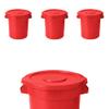 55 Gallon Trash Can With Lid And Dolly Round Ingredient Storage Containers Recycling Bin Kitchen Garbage Can Office Garbage Can Trash Barrel Plastic Barrel Yard Waste Bin Outdoor Trashcan (4, Red) view 1