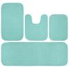 Garland Rug Gramercy Washable Bath Rug  Soft, Plush, Absorbent, Quick-Dry, Durable, 4 Piece Rug Set (Contour Rug, 17"X24", 20"X34", 22"X60" Bath Rugs), Sea Foam view 1