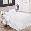 AHJ Beddings Hotel Luxury 1200 Thread Count Twin Size 7 Piece Bed in a Bag (15 inch Deep Pocket Sheet Set & 300GSM Comforter) 100% Egyptian Cotton - White Solid view 2