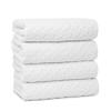 White Cotton Bath Towels Set of 4  30x56 Inches, Ultra Soft & Highly Absorbent, Quick-Drying Large Towels for Bathroom, Gym & Daily Use | Machine Washable | by Casual Living (Cane Collection) view 1