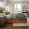 AFI Nantucket King Solid Wood Platform Bed with Footboard & Twin XL Trundle in Light Toffee view 4