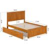 AFI, Nantucket Full Platform Bed with Matching Footboard and Twin Trundle, Light Toffee view 2