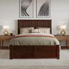 AFI Nantucket Full Solid Wood Platform Bed with Footboard & Storage Drawers in Walnut view 3